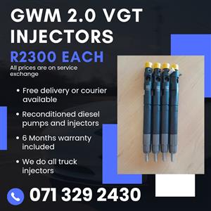 GWM 2.0 INJECTORS FOR SALE WITH WARRANTY INCLUDED 