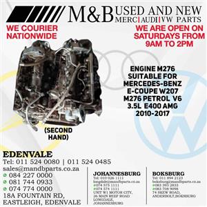 Engine M276 (Second Hand) Suitable for Mercedes-Benz E-Coupe W207 M276 Petrol V6 3.5L E400 AMG