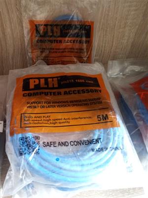 RJ45 CAT5 Ethernet LAN Network Patch Cable 5 Meter, used for sale  Durban - Durban Central