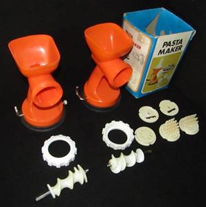 2 x Vintage Pasta Maker with Pasta Forms - handles are missing