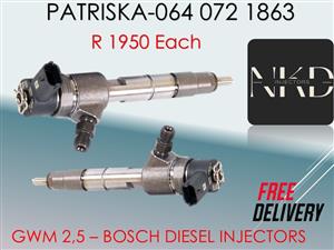 GWM 2,5 BOSCH DIESEL INJECTORS FOR SALE