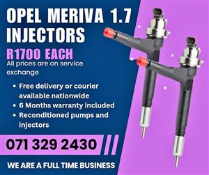 OPEL MERIVA 1.7 INJECTORS FOR SALE WITH WARRANTY INCLUDED