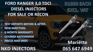 FAST DELIVERY DIESEL INJECTORS FORD RANGER 3L TDCI