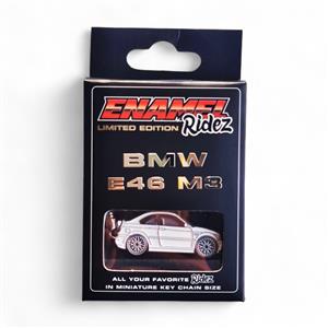 BMW E46 M3 White - Die-Cast Enamel Keychain