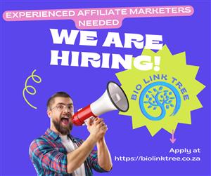 Affiliate Marketing - Experienced Marketers Needed