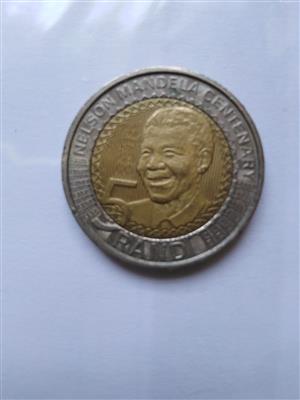 Mandela R5 coins and old south African coins