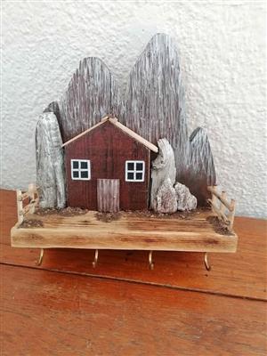 Key holder made from reclaimed wood