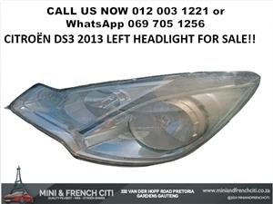 DS3 CITROËN  2013 LEFT HEADLIGHT FOR SALE - BODY REPLACEMENT PARTS