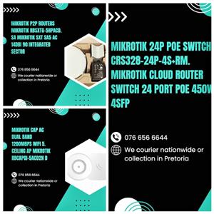 Mikrotik cAP wifi AP's & Mikrotik CRS328 24 Port PoE switches available