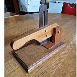 Vintage Wooden Biltong Slicer / Cutter