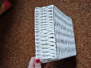 White decorative basket