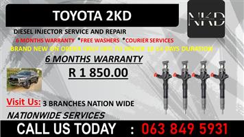 TOYOTA 2KD DIESEL INJECTORS PHOENIX KWAZULU NATAL                               
