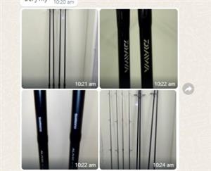 2× Daiwa black widow and 2 x Shimano alivio rods still in mint condition 