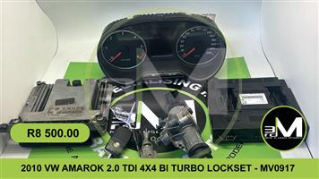 2010 VW AMAROK 2.0 TDI 4X4 BI TURBO LOCKSET - MV0917