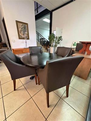 Brown Faux Leather Dining/Office Chairs