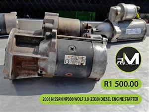 2006 NISSAN NP300 WOLF 3.0 (ZD30) DIESEL ENGINE STARTER