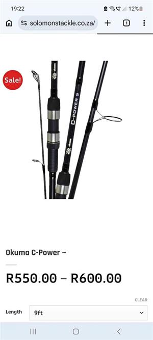 Okuma c power 9ft rods