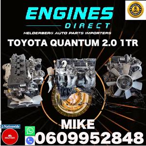 Import Toyota Hilux/Quantum 2.0 1TR-FE Engine for sale.