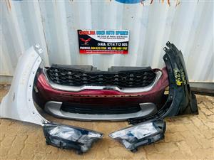 Kia Sonet front spares (bumper,left and right fenders,left and right headlight)