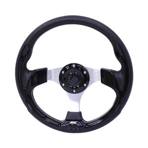 NR Racing Sport Steering Wheel - Black with Gloss Black Finish - 320mm