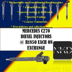 MERCEDES C270 DIESEL INJECTORS FOR SALE 