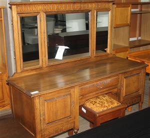 Brown wooden dressing table S043455C #Rosettenvillepawnshop