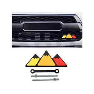 TRD Tri Colour Mountain Peak Design Grille Badge (Yellow/Orange/Red)