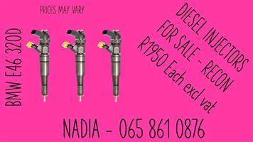 BMW E46 320D DIESEL INJECTORS FOR SALE WE SELL ON EXCHANGE OR RECON