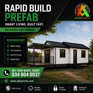 Prefab House with three bedrooms