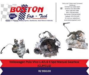 Volkswagen Polo Vivo 1.4/1.6 5 Spd Manual Gearbox (CLP/CLS)