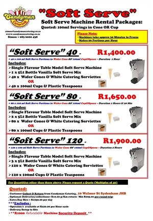 Soft Serve Machine Rental