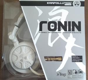 EARPOLLUTION RONIN WHITE WIRED HEADPHONES