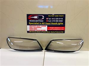 VW Touareg left and right side headlight replacement lens 