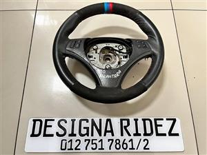 BMW E90 3-SERIES STANDARD ALCANTARA STEERING WHEEL (AIRBAG SOLD SEPARATELY)  AVAILABLE.