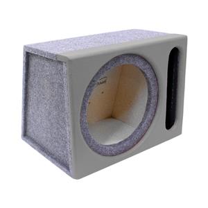 12″ Single Subwoofer Enclosure with Vinyl Trim & Slotted Port (Grey)