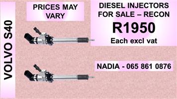 VOLVO S40 DIESEL INJECTORS FOR SALE OR TO RECON