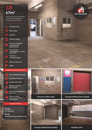 C8 – 67m² - Factory, Warehouse, Distribution Space To Let