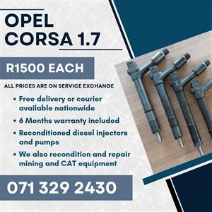 OPEL CORSA 1.7 INJECTORS FOR SALE WITH WARRANTY INCLUDED 