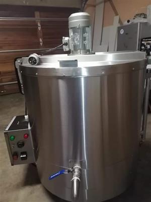 Used electric oil jacketed cooking pot with homoginizer mixture