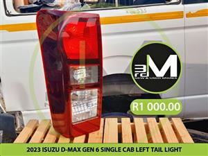 2023 ISUZU D-MAX GEN 6 SINGLE CAB LEFT TAIL LIGHT