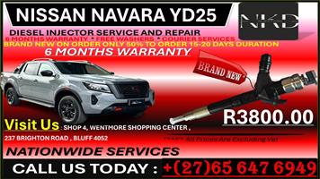 BRAND NEW NISSAN NAVARA YD25 DIESEL INJECTORS