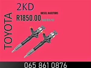 Toyota 2KD diesel Injectors For Sale we sell on exchange or recon
