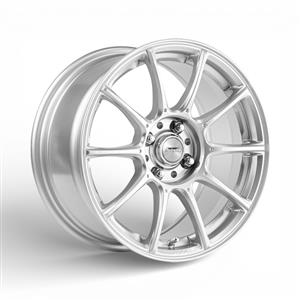 15″ A-Line Hype 4/98 Arctic Silver Flow Form Alloy Wheels