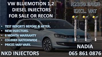 VW BLUEMOTION 1,2 DIESEL INJECTORS FOR SALE. REBUILT AND TESTED