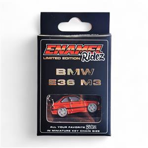 BMW E36 M3 Red - Die-Cast Enamel Keychain