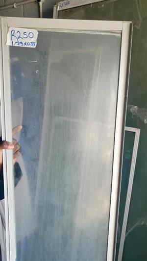 Large Framed Glass Panel / Shower Glass (2.05m x 1.05m)