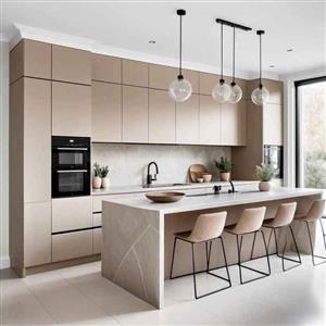 Kitchen units with island