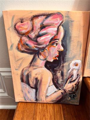 Itai Vingani painting 30x40cm Unframed