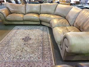 Coricraft exotic 100% genuine full leather Corner Lounge Suite