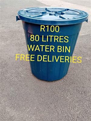  WATER BINS 80LITRES FREE DELIVERIES